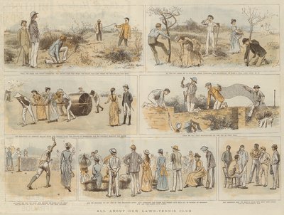 كل شيء عن نادي العشب للتنس (chromolitho) بواسطة آرثر هوبكنز