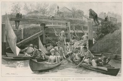 في الطريق إلى Henley - مشهد في Cookham Lock بواسطة آرثر هوبكنز