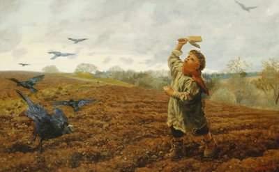 The Crow-Scarer ؛ "الحمام والغربان ، اعتن بأصابع قدميك" ، 1884 بواسطة آرثر هيوز