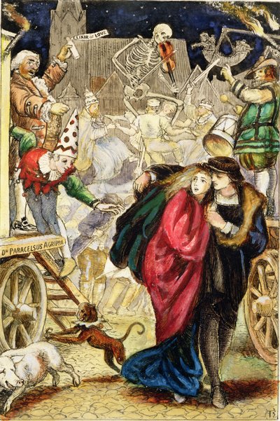 فانيتي فير ، حوالي 1872 (حبر أسود وألوان مائية على اللوحة) بواسطة آرثر هيوز