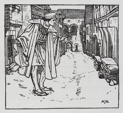 هانز كريستيان أندرسن: The Goloshes of Fortune (litho) بواسطة آرثر جوزيف جاسكين