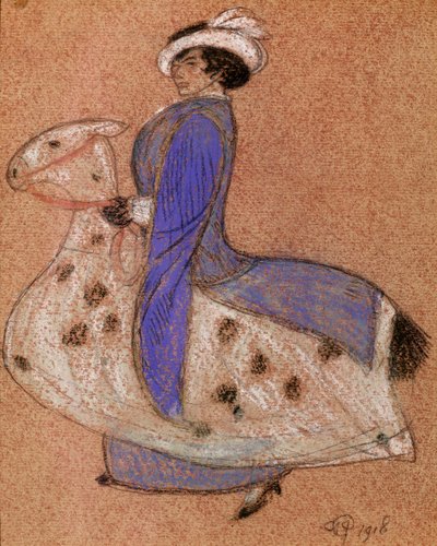الحصان Pantomime ، 1918 (الطباشير على الورق) بواسطة آرثر جوزيف جاسكين
