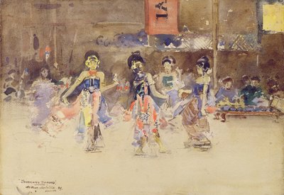 الراقصون الجاويون ، 1889 (مرحاض على ورق) بواسطة آرثر ميلفيل