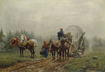 عربة الشحن المكسورة ، 1862 بواسطة آرثر نيكوتوفسكي