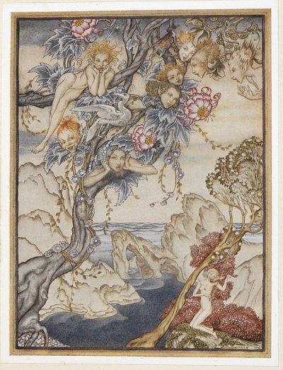 ACT III: Scene II ، سطر 144 الجزيرة مليئة بالضوضاء والأصوات والأجواء الحلوة التي تعطي البهجة ولا تؤذي. بواسطة آرثر راكهام