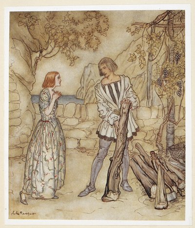 ACT III: المشهد الأول ، السطر 15 للأسف ، الآن ، أدعوكم ، لا تعملوا بجد. بواسطة آرثر راكهام