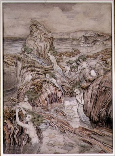 علي ، رسم توضيحي من "التفاحات الذهبية الثلاثة" كتاب رائع بقلم ناثانيال هوثورن ، حانة. بواسطة Hodder and Stoughton (قلم وحبر ، ألوان مائية على ورق) بواسطة آرثر راكهام