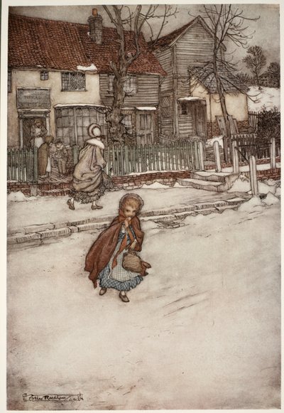 ذهب بعض صانعي البسكويت إلى حد بصمته على كعكات العام الجديد :، من Rip Van Winkle by Washington Irving ، حانة. 1910 بواسطة آرثر راكهام