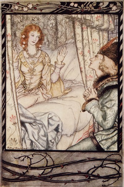 هل هذا أنت يا أميري؟ لقد انتظرتك طويلاً ، من The Arthur Rackham Fairy Book ، الحانة. 1933 بواسطة آرثر راكهام