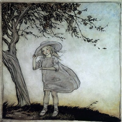 Ladybird ، Ladybird Fly Away Home ، توضيح من Mother Goose ، The Old Nursery Rhymes ، تم نشره عام 1913 (قلم وحبر ومرحاض على ورق) بواسطة آرثر راكهام