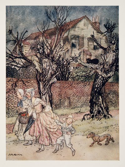 حكايات رائعة من Haunted Fields و Haunted Brooks و Haunted Houses ، من The Legend of Sleepy Hollow تأليف Washngton Irving (1783 - 1859) ، حانة. 1928 بواسطة آرثر راكهام