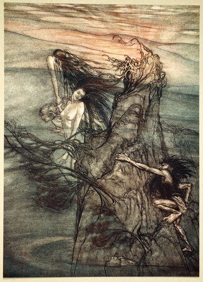 'اسخروا! سخرية! Nibelung يصنع لعبتك! '، 1910. بواسطة آرثر راكهام