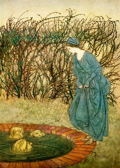 الرؤوس الثلاثة للبئر ، من حكايات الإنجليزية الخيالية التي أعاد سردها FA FA ، 1927 بواسطة آرثر راكهام