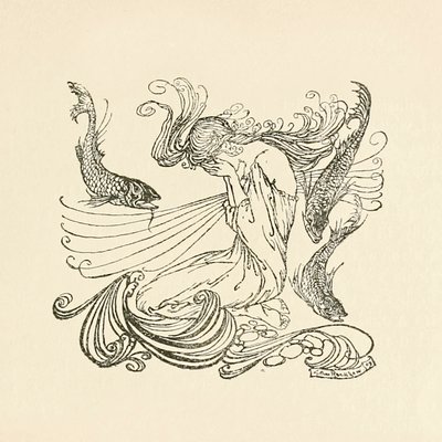 ينهض من النافورة باكيًا من "Undine". بواسطة آرثر راكهام