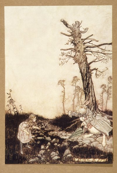 لماذا ماري آن ، ماذا تفعلين هنا ؟، من Alices Adventures in Wonderland ، بقلم لويس كارول ، pub.1907 بواسطة آرثر راكهام