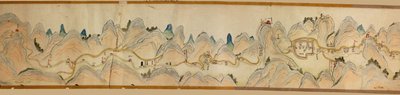 16000. زودت. موجهة مع الشمال إلى اليمين. التضاريس موضحة بالصور. نظرة عامة. يغطي نهر Wei في Baoji Xian ، و Shanxi Sheng إلى Shu Dao في حدود Shanxi-Sichuan. يعرض المستوطنات ، محطات الراحة ، المحطات ، النزل ، المعابد ، الممرات الجبلية ، وول بواسطة آرثر دبليو هاميل