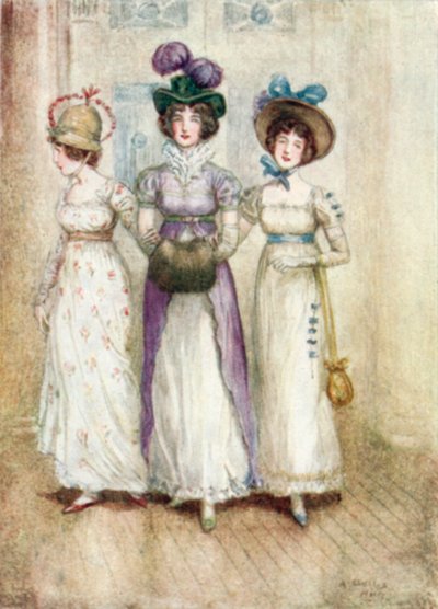 رسم توضيحي لدير Northanger لجين أوستن بواسطة آرثر واليس ميلز