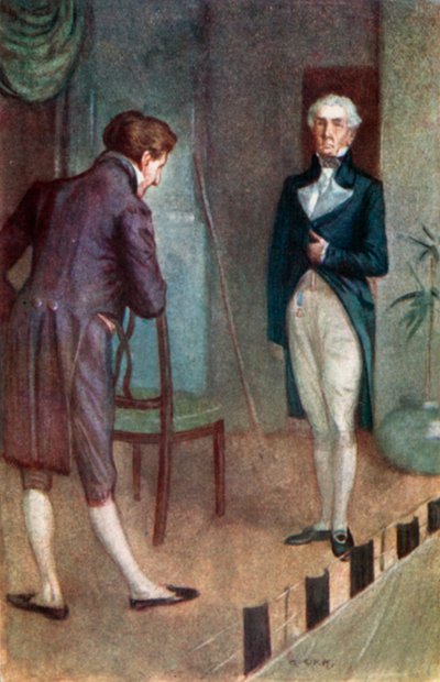رسم توضيحي لدير Northanger لجين أوستن بواسطة آرثر واليس ميلز