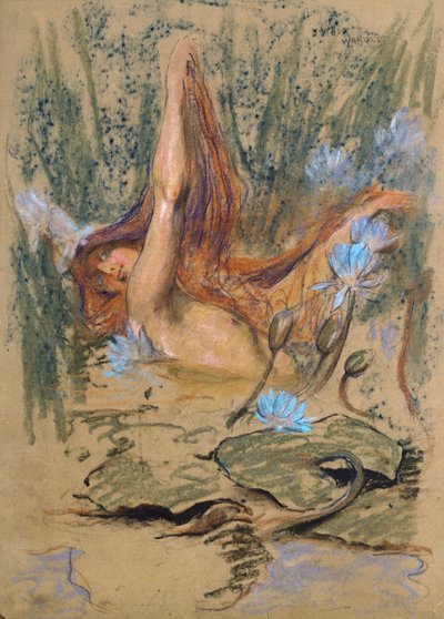 Nymphea ، c1890 (باستيل وقلم رصاص وألوان مائية على ورق) بواسطة آرثر واردل