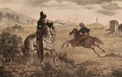 كابريرا إي غرينو، رامون (1806-1877). رجل عسكري إسباني كارليستي. إسبانيا. الحروب الكارستية. فرسان السيد. صورة من "ألبوم تروباس دي تروباس كارليستاس دي أراغون". تصوير. مجموعة خاصة بواسطة فنان غير معروف