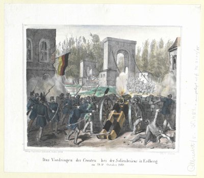 توغل الكرواتيين في صوفينبروكي في إردبيرغ في 28 أكتوبر 1848 بواسطة فنان غير معروف
