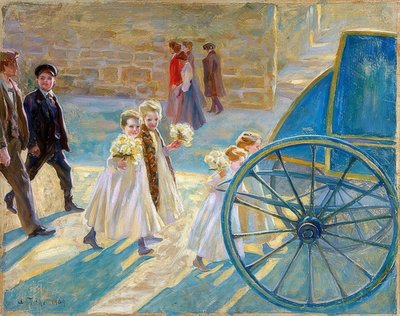 جنازة طفل. 1909 بواسطة أرتورو فيتكي