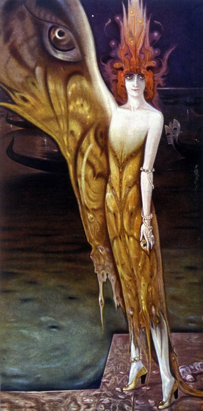 صورة للماركيزا (ماركيز) لويزا كاساتي (1881-1957) ، رسمها أرتورو مارتيني (1885-1947) في عام 1912. بواسطة ارتورو مارتيني