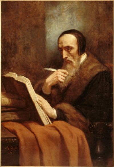 صورة لجون كالفن 1509-1564 ، 1858. بواسطة آري شيفر