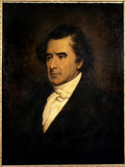 Portrait of the physicist Francois Arago (1786 - 1853) (astronomer and politician) Minister of Marine and War in 1848 (h s/t 0.84 X 0.65) painting by Ary Scheffer (1795-1858) of 1842. بواسطة آري شيفر