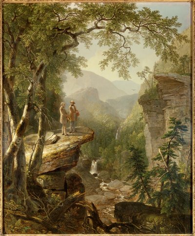 أخوية الروح يتفاعل الرسام توماس كول (1801-1848) والشاعر ويليام كولين براينت (1794-1878) في مشهد رومانسي. لوحة لآشر دوراند (1796-1886) 1849 مجموعة خاصة - أرواح شبيهة. الفنان العظيم لنهر هدسون بواسطة آشر براون دوراند