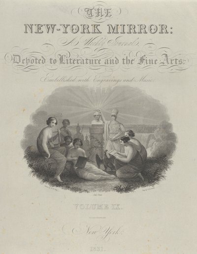 صفحة العنوان: The New York Mirror ، A Weekly Journal ، مكرسة للأدب والفنون الجميلة ... ، ١٨٣١. بواسطة آشر براون دوراند