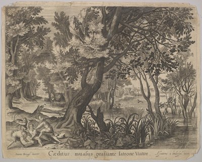 اللصوص يسرقون الرجل من السامري الصالح. بواسطة Assuerus van Londerseel