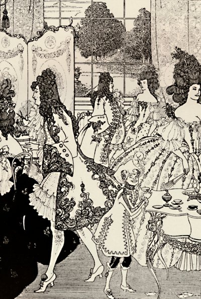 اغتصاب القفل. ألكسندر بوب. رسم بالقلم ، 1896 ، 1923 بواسطة اوبري بيردسلي