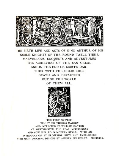 صفحة العنوان صممه أوبري بيردسلي للسيدات JM Dent and Sons Ltd، 1909، 1914. بواسطة اوبري بيردسلي