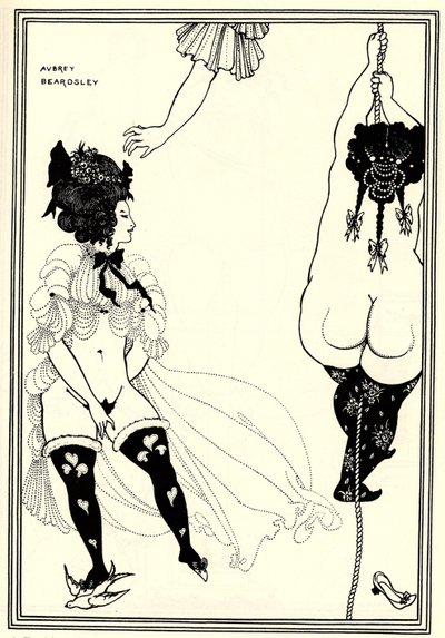 امرأتان اثنتان في محنة. رسم توضيحي لـ Lysistrata of Aristophanes ، 1896 بواسطة اوبري بيردسلي