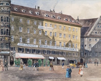 موقع الحريق السابق في Stephansplatz في فيينا مع Café L'Europe بواسطة أغسطس جراش