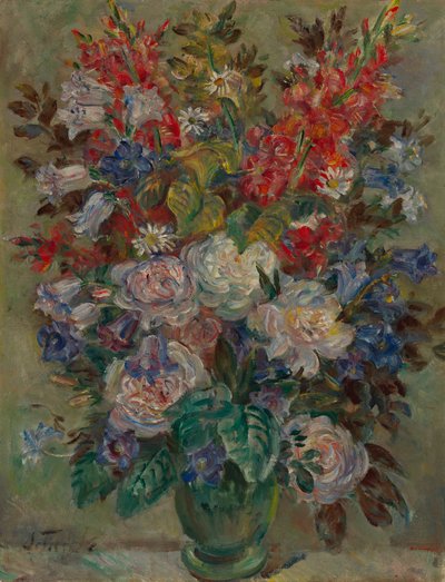 زهرة الطبيعة الساكنة (زيت على قماش) بواسطة أوغست هيرمان فريك