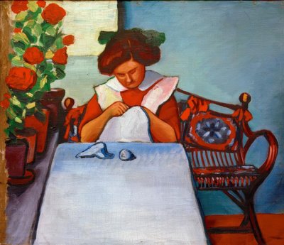 Grete Thuar على الطاولة بواسطة أغسطس ماكي