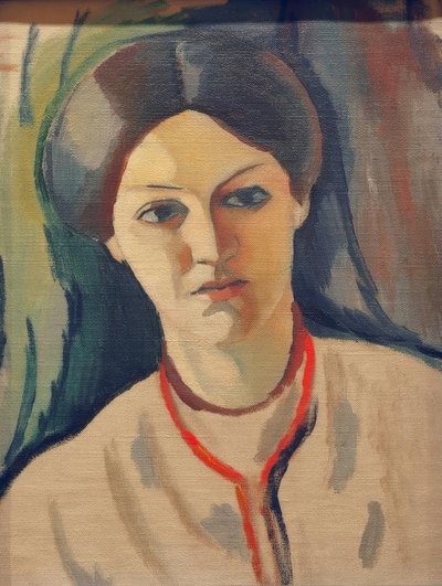 صورة رأس زوجة الفنانة بواسطة أغسطس ماكي