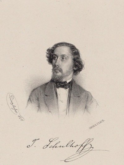 صورة لعازف البيانو والملحن يوليوس شولهوف 1825-1898 ، 1850. بواسطة أغسطس Prinzhofer