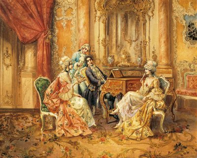 في البيانو ، لستيفان سيدليسك (1868-1936) ، زيت على قماش بواسطة أغسطس ستيفان Sedlacek