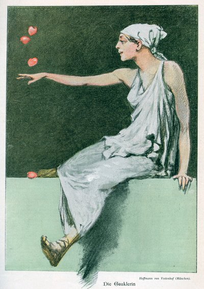 The Juggler The Comedienne ، 1898 بواسطة أغسطس فون فيستنهوف هوفمان