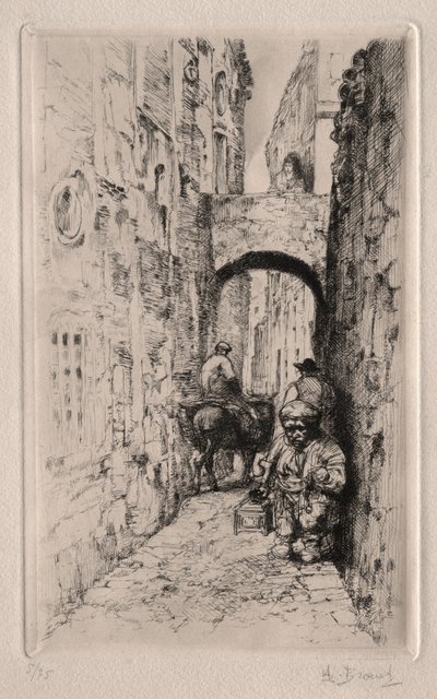 قزم في شارع ضيق بواسطة Auguste Brouet