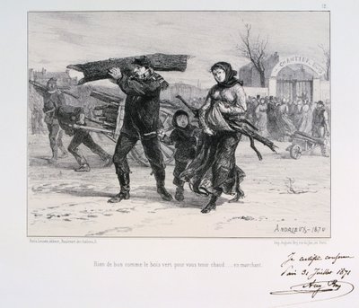 جمع الحطب ، حصار باريس ، الحرب الفرنسية البروسية ، 1870 1871 بواسطة أوغست بري