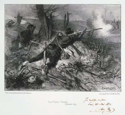 Les Francs-Tireurs ، حصار باريس ، الحرب الفرنسية البروسية ، ديسمبر 1870 1872 بواسطة أوغست بري