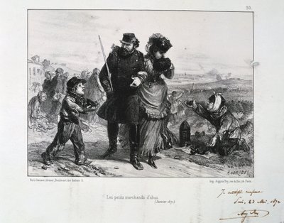 Les Petits Marchands dObus ، حصار باريس ، الحرب الفرنسية البروسية ، يناير 1871 1872 بواسطة أوغست بري