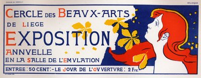 معرض الفنون الجميلة في لييج، حوالي عام 1895 (ملصق) بواسطة أوغست دوناي