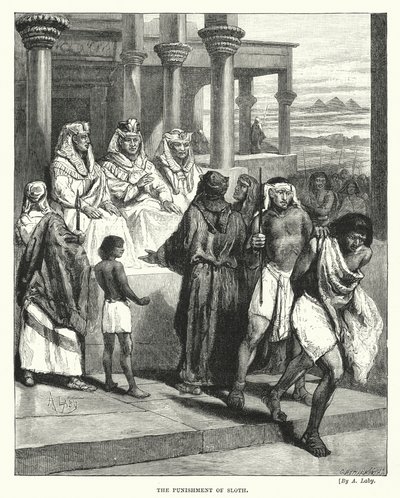 عقوبة الكسل (النقش) بواسطة أوغست فرانسوا (بعد) لابي