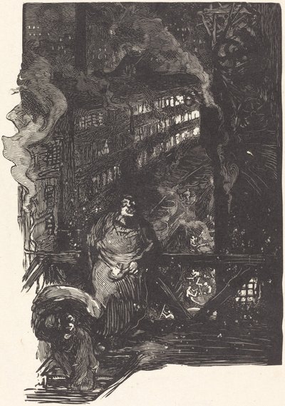 ورشة عمل Magisterium في Les Gobelins ، نُشرت عام 1901. بواسطة أوغست ليبير