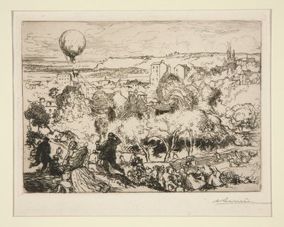 البالون المتساقط ، في Pr؟ -Saint-Gervais (The Falling Balloon ، في Pre-Saint-Gervais) بواسطة أوغست ليبير